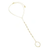 By Adina Eden 14k Gold-plated Sterling Silver Shaky Color Cubic Zirconia Hand Chain Bracelet In Gold