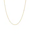 By Adina Eden Dainty Gold Plated Cable Chain Necklace In Brown