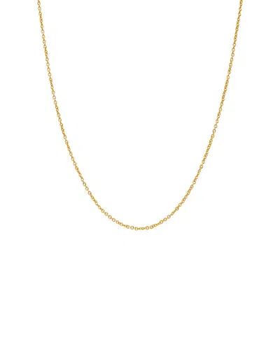 By Adina Eden Dainty Gold Plated Cable Chain Necklace In Brown