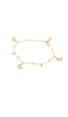 By Adina Eden Dangling Butterflies Charm Bracelet In Gold