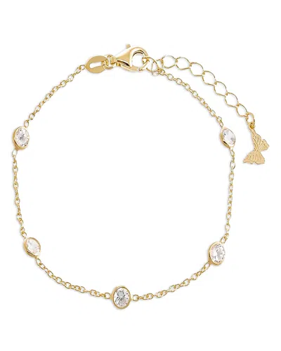 By Adina Eden Diamond By The Yard Cubic Zirconia Link Braceletsterling Silver In Gold