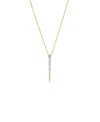 By Adina Eden Graduated Gold Plated Tennis Drop Necklace In Gold