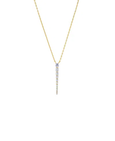 By Adina Eden Graduated Gold Plated Tennis Drop Necklace