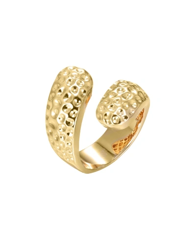 By Adina Eden Indented Puffy Open Claw Ring In Gold