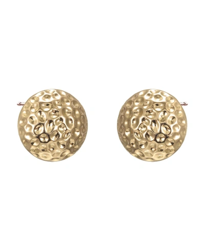 By Adina Eden Indented Puffy Rounded Stud Earring In Gold