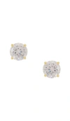 By Adina Eden Juliette Stud Earring In Metallic Gold