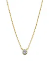 By Adina Eden Mini Cubic Zirconia Bezel Pendant Necklace, 16-18