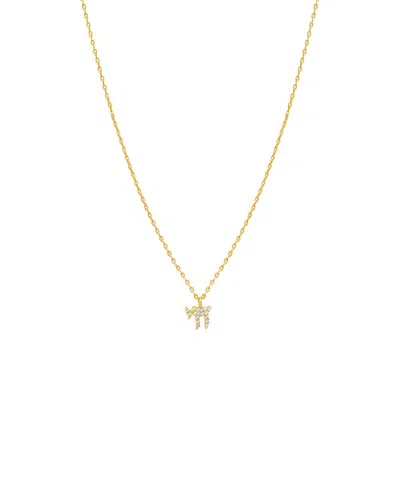 By Adina Eden Mini Pave Gold Plated Chain Pendant Necklace