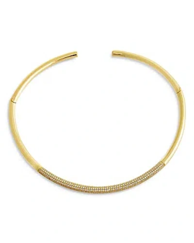 By Adina Eden Pave Accented Collar Choker Necklace, 14 In Gold