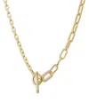 By Adina Eden Pave Accented Toggle Multi Chain Necklace In Gold