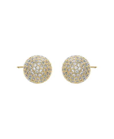 By Adina Eden Pave Ball Stud Earring In Gold