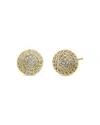By Adina Eden Pave Ball Stud Earrings In Gold