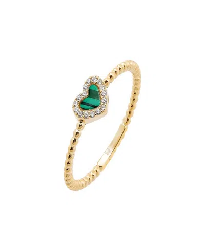 By Adina Eden Pave Colored Gemstone Beaded Ring