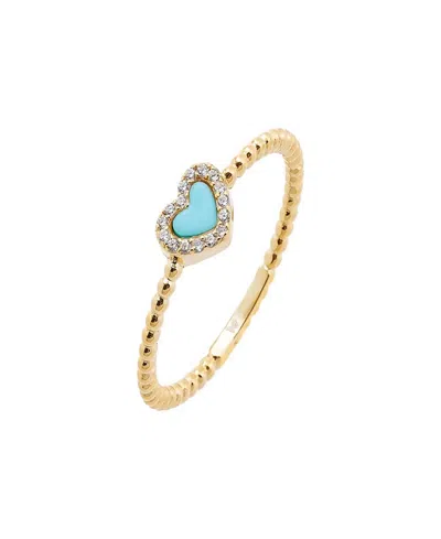 By Adina Eden Pave Colored Gemstone Beaded Ring
