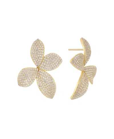 By Adina Eden Pave Fancy On The Ear Stud Earring In Gold