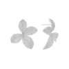 By Adina Eden Pave Fancy On The Ear Stud Earrings In Silver