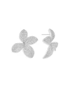 By Adina Eden Pave Fancy On The Ear Stud Earrings In Metallic