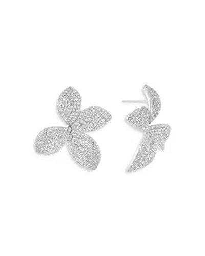 By Adina Eden Pave Fancy On The Ear Stud Earrings In Metallic