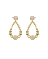 BY ADINA EDEN PAVE GRADUATED BEADED DROP STUD EARRING