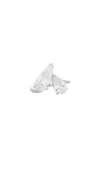By Adina Eden Pave Graduated Double Teardrop Ring In White