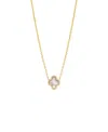 By Adina Eden Pave Outlined Four Leaf Clover Necklace