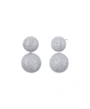 BY ADINA EDEN PAVE PUFFY DOUBLE CIRCLE DROP STUD EARRING