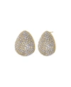 BY ADINA EDEN PAVE PUFFY OVAL ON THE EAR STUD EARRING