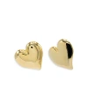 By Adina Eden Puffy Chunky Heart Statement Stud Earrings In 14k Gold Plated Sterling Silver In Gold