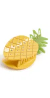 By Adina Eden Rhinestone Accented Pineapple Claw Clip Yellow In Yellow