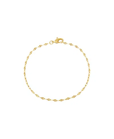 By Adina Eden Shiny Baby Mariner Gold Plated Chain Bracelet In Brown