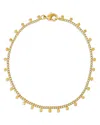 By Adina Eden Solid Dangling Discs Cuban Link Bracelet