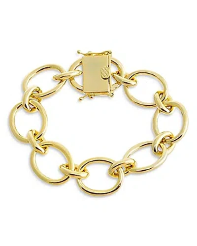 By Adina Eden Solid Open Circle Link Bracelet In Gold