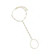 By Adina Eden Station Hand Chain Bracelet In 14k Gold Plated Sterling Silver In Gold