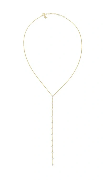 By Adina Eden Teardrop Drop Lariat Necklace In Gold
