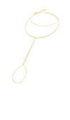 By Adina Eden Tennis Hand Chain Bracelet