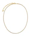 By Adina Eden Thin Gold Plated Tennis Choker In Gold