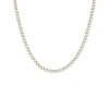By Adina Eden Three Prong Tennis Necklace In Gold 1