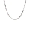 By Adina Eden Three Prong Tennis Necklace In Silver 1