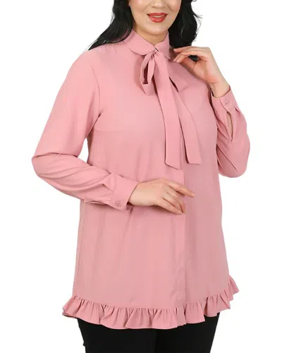 By Alba Plus Blouse In Pink