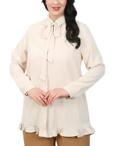 By Alba Plus Blouse In Neutral