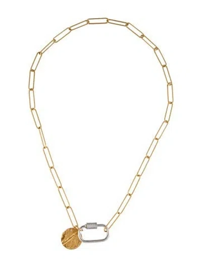 Pre-owned By Alona Two-tone Cubic Zirconia Pendant Necklace, 20" In Transparent