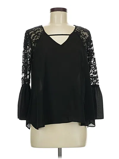 Pre-owned By & By 3/4 Sleeve Blouse In Black