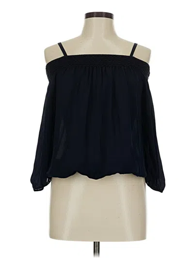 Pre-owned By & By 3/4 Sleeve Blouse In Blue