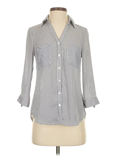 Pre-owned By & By 3/4 Sleeve Blouse In Gray