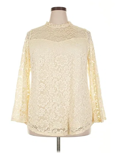 Pre-owned By & By 3/4 Sleeve Blouse In Ivory
