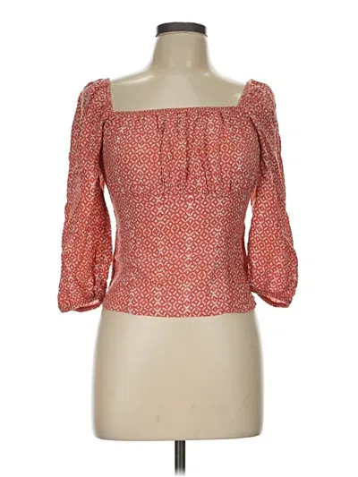 Pre-owned By & By 3/4 Sleeve Blouse In Orange