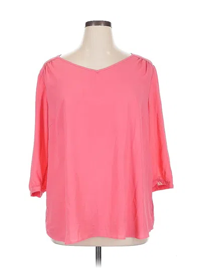 Pre-owned By & By 3/4 Sleeve Blouse In Pink