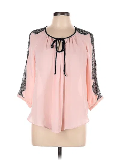 Pre-owned By & By 3/4 Sleeve Blouse In Pink