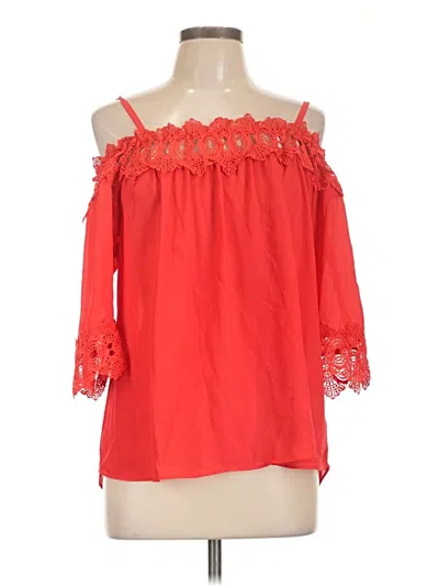 Pre-owned By & By 3/4 Sleeve Blouse In Red