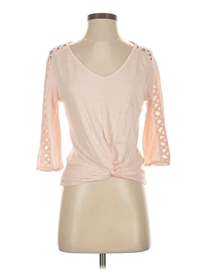 Pre-owned By & By 3/4 Sleeve T-shirt In Pink